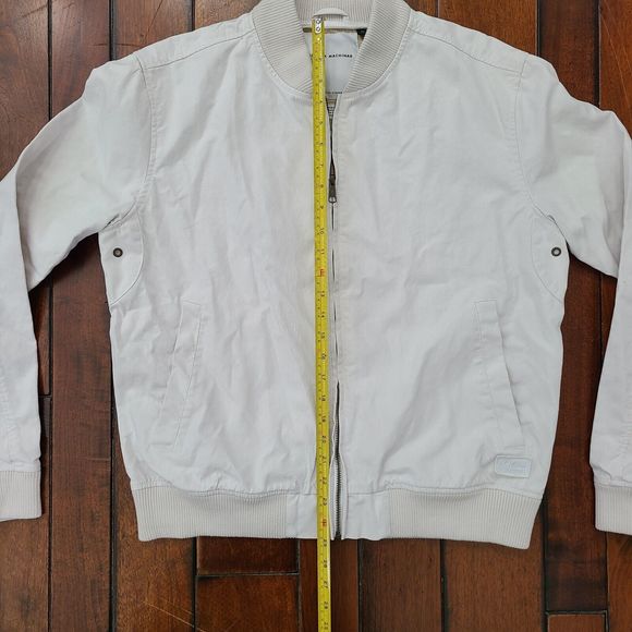 Vintage DEUS EX MACHINA Motorcycles Spell Out Garth Bomber Track Jacket White XL - Picture 6 of 12